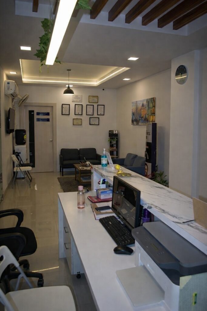 Neoface Dental waiting area, Narsingi